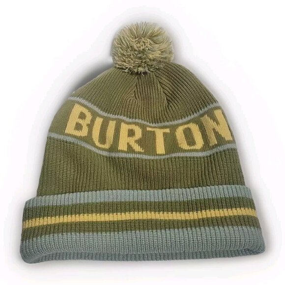 Burton Beanie Cap Snowboarding Strips Winter Hat - Picture 2 of 2